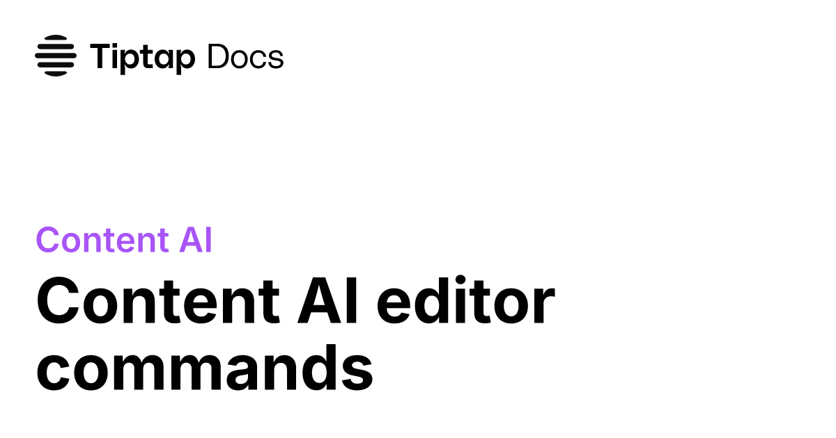 Ai Editor Commands 