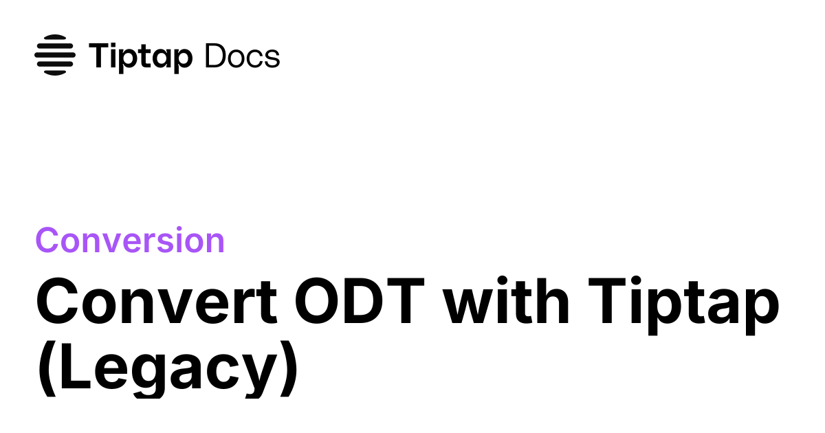 Legacy ODT Editor Extensions | Tiptap Conversion