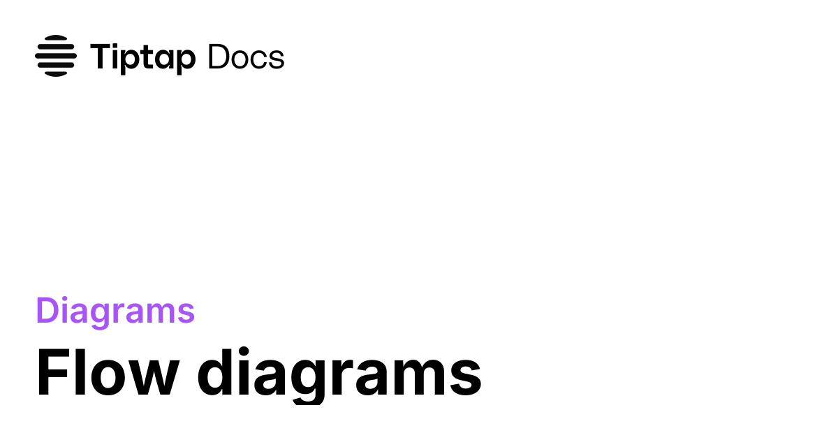 Flow diagrams | Tiptap Diagrams Docs
