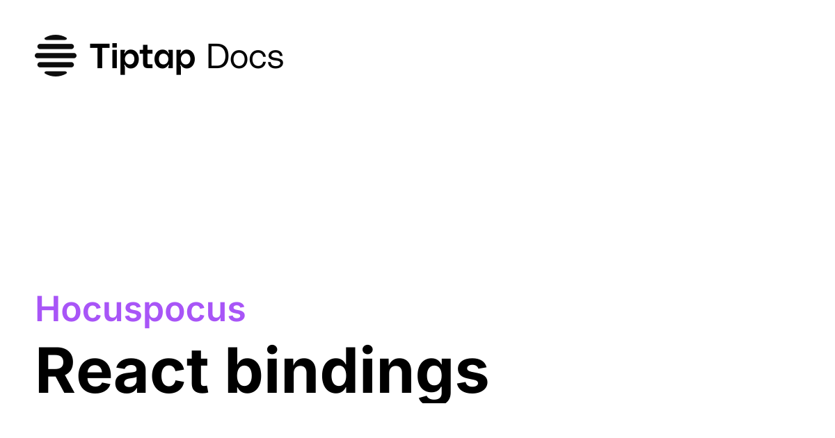 React bindings | Tiptap Collaboration Docs